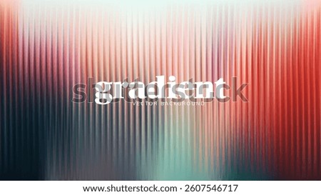 Ripple glass distortion background. Abstract fractal effect ribbed glass texture with vibrant gradients smooth fluted vertical lines. Reeded Bold dynamic design blending futuristic tones vector bg.