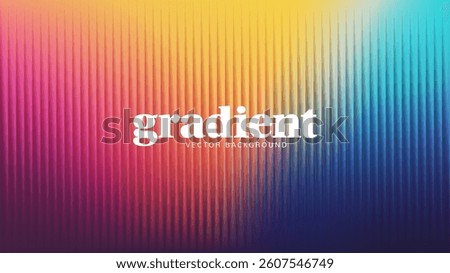 Ripple glass distortion background. Abstract fractal effect ribbed glass texture with vibrant gradients smooth fluted vertical lines. Reeded Bold dynamic design blending futuristic tones vector bg.