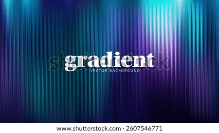 Ripple glass distortion background. Abstract fractal effect ribbed glass texture with vibrant gradients smooth fluted vertical lines. Reeded Bold dynamic design blending futuristic tones vector bg.