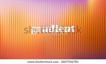 Ripple glass distortion background. Abstract fractal effect ribbed glass texture with vibrant gradients smooth fluted vertical lines. Reeded Bold dynamic design blending futuristic tones vector bg.
