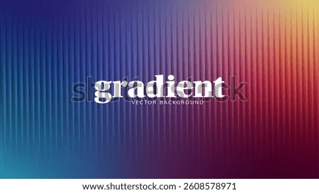 Ripple glass distortion background. Abstract fractal effect ribbed glass texture with vibrant gradients smooth fluted vertical lines. Reeded Bold dynamic design blending futuristic tones vector bg.