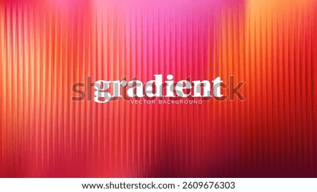 Ripple glass distortion background. Abstract fractal effect ribbed glass texture with vibrant gradients smooth fluted vertical lines. Reeded Bold dynamic design blending futuristic tones vector bg.