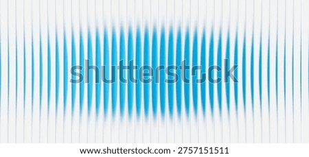 Ripple Glass Distortion Background. Gradient fractal glass effect. Dynamic vibrant blue poster. Prismatic distortion. Flute texture. Wavy vertical line stripes. Vector illustration