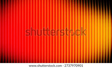 Ripple glass gradient background. Abstract neon glass gradient background with iridescent holographic reflections and ribbed distortion. Frosted glassmorphism effect in red and orange colors. Vector