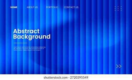 Ripple glass gradient background design in vector format. Neon colors of light blue, dark blue. Vertical lines concept with glass texture. Modern futuristic background.