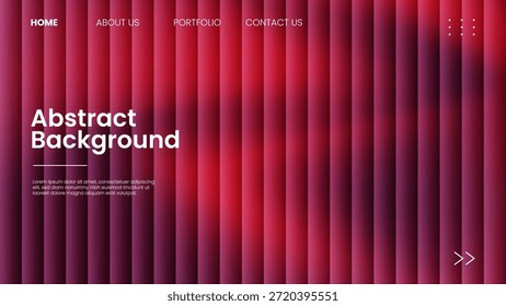 Diseño de fondo de gradiente de vidrio ondulado en formato Vector. Colores mixtos de rojo claro, rojo oscuro y marrón. Concepto de líneas de Vertical con textura de vidrio. Fondo futurista moderno. Minimalista para landing page, Anuncio, póster.