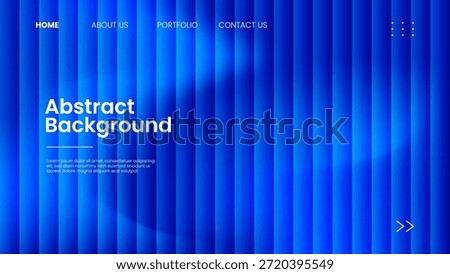 Ripple glass gradient background design in vector format. Neon colors of light blue, dark blue. Vertical lines concept with glass texture. Modern futuristic background.