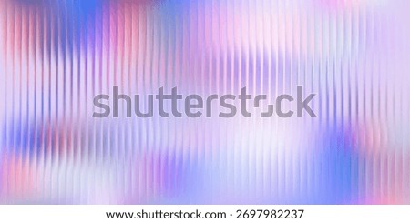 Ripple glass texture, vertical ribbed gradient with soft pastel haze. Delicate luminous surface, minimal reflective detail, vector illustration