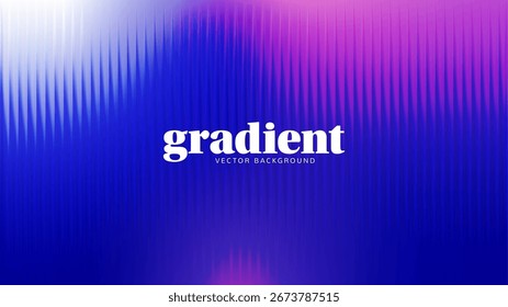 Ripple gradient background design. Modern distortion ripple glass texture effect. Abstract fractal effect ribbed glass texture with vibrant gradients smooth fluted horizontal vector bg.