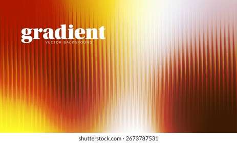 Design de fundo de gradiente ondulado. Efeito de textura de vidro ondulado de distorção moderno. Abstrato efeito fractal com nervuras de textura de vidro com gradientes vibrantes vetor horizontal liso canelado bg.