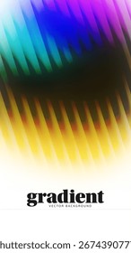 Design de fundo de gradiente ondulado. Efeito de textura de vidro ondulado de distorção moderno. Abstrato efeito fractal com nervuras de textura de vidro com gradientes vibrantes vetor liso canelado bg.