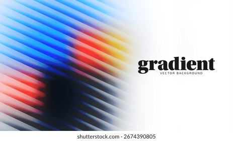 Design de fundo de gradiente ondulado. Efeito de textura de vidro ondulado de distorção moderno. Abstrato efeito fractal com nervuras de textura de vidro com gradientes vibrantes vetor liso canelado bg.