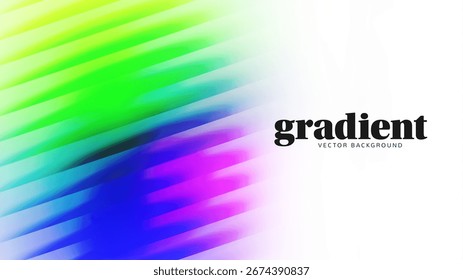 Design de fundo de gradiente ondulado. Efeito de textura de vidro ondulado de distorção moderno. Abstrato efeito fractal com nervuras de textura de vidro com gradientes vibrantes vetor liso canelado bg.