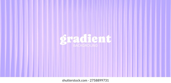 Ripple gradient glass background. Fractal texture effect with glow. Holographic vertical stripes background. Prismatic distortion. Pastel purple pattern. Vector illustration wallpaper