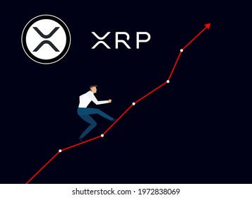 ripple growth illustration, xrp, Ripley symbol. Vestor