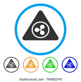 Ripple Hazard rounded icon. Style is a flat grey symbol inside light blue circle with additional colored versions. Ripple Hazard vector designed for web and software interfaces.