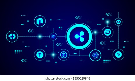 ripple icon. From Crepto currency set