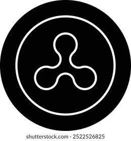 Ripple Icon or Illustration Representing the Digital Payment Protocol and Cryptocurrency