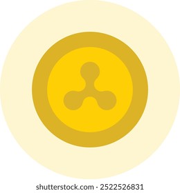 Ícone ondulação ou ilustração que representa o protocolo de pagamento digital e criptomoeda