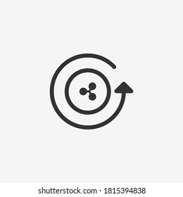 Ripple icon isolated on background. Cryptocurrency symbol modern, simple, vector, icon for website design, mobile app, ui. Vector Illustration