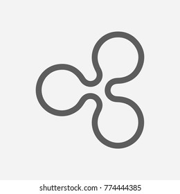 Ripple icon line symbol. Isolated vector illustration of virtual banking sign ripple icon concept for your web site mobile app logo UI design.
