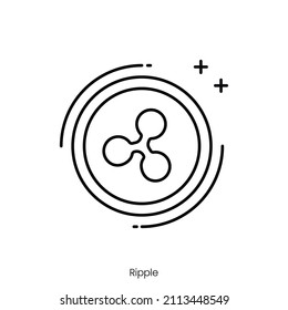 ripple icon. Outline style icon design isolated on white background