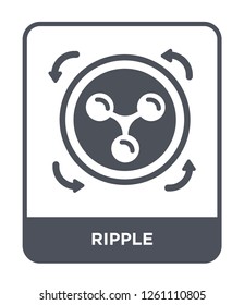 ripple icon vector on white background, ripple trendy filled icons from Cryptocurrency economy and finance collection, ripple simple element illustration