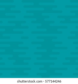 Ripple Irregular Rounded Lines Seamless Pattern. Turquoise tileable vector background in flat style.