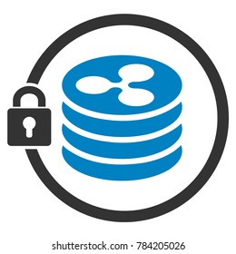 Ripple Masternode flat vector pictogram. An isolated icon on a white background.