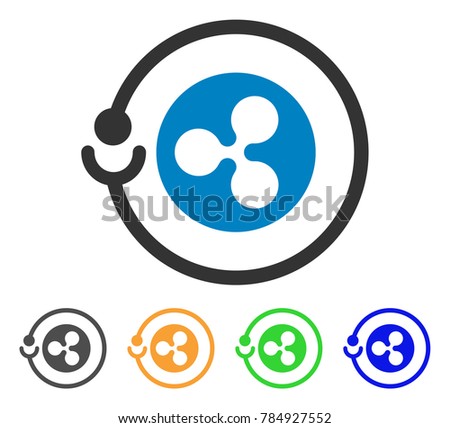 Ripple Masternode icon. Vector illustration style is a flat iconic ripple masternode symbol with gray, yellow, green, blue color variants. Designed for web and software interfaces. Stock photo © 