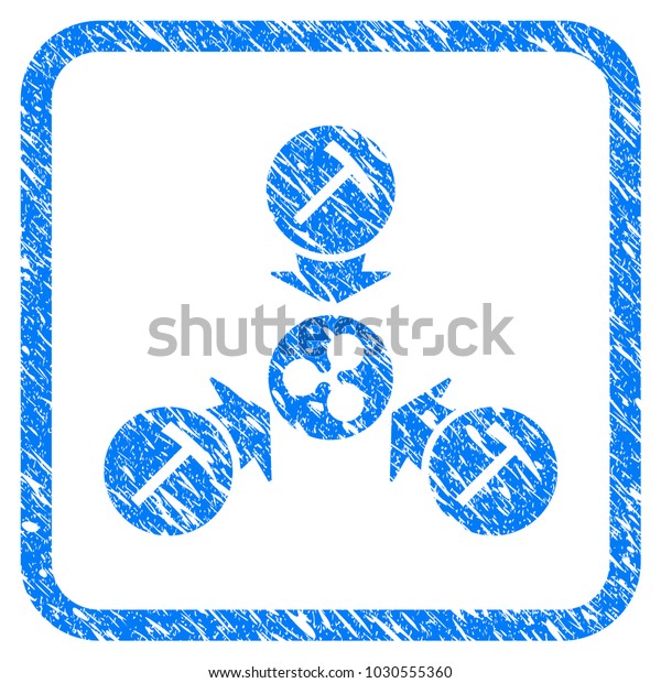 Ripple Mining Pool Rubber Seal Stamp Stock Vector (Royalty Free
