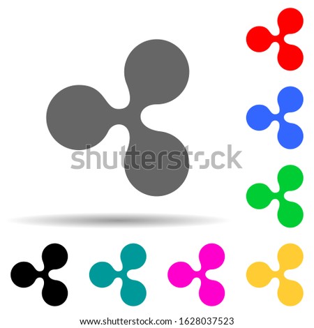 ripple multi color style icon. Simple glyph, flat vector of crepto currency icons for ui and ux, website or mobile application