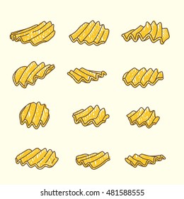 Ripple potato chips set.