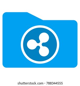 Ripple Purse flat vector icon. An isolated ripple purse pictogram on a white background.