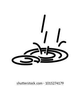 Ripple rain icon, vector illustration
