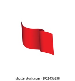 Ropa de tela roja o papel. Vector