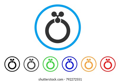 Ripple Ring rounded icon. Style is a flat grey symbol inside light blue circle with bonus colored versions. Ripple Ring vector designed for web and software interfaces.