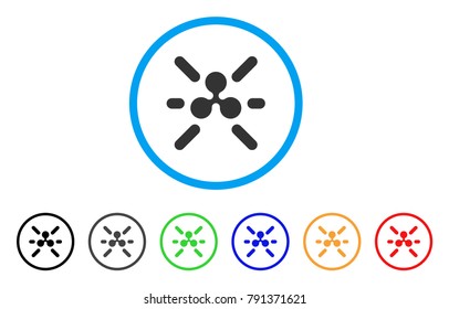 Ripple Shine rounded icon. Style is a flat grey symbol inside light blue circle with additional color variants. Ripple Shine vector designed for web and software interfaces.