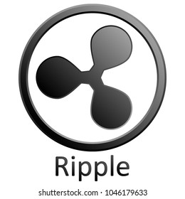 Ripple sign on white background. Vector illustration.