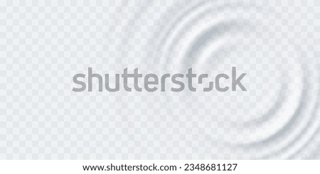 Ripple, splash water waves surface from drop isolated on transparent background. White sound impact effect top view. Vector circle liquid shampoo, cream or gel swirl round texture template