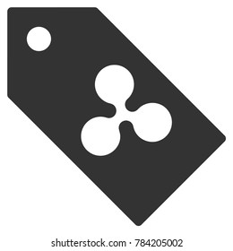 Ripple Token flat vector pictogram. An isolated icon on a white background.