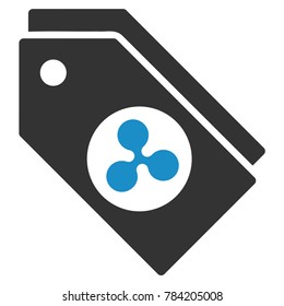 Ripple Tokens flat vector illustration. An isolated icon on a white background.