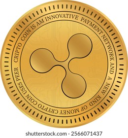 ripple usd-rlusd coin vector illustrations on transparent background. 3d illustration