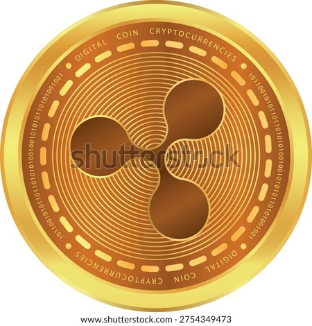 ripple usd-rlusd coin vector illustrations on transparent background. 3d illustration