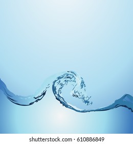 Ripple of water with small waves on the surface.Vector element. Water wave vector.