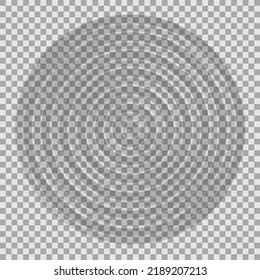Vista de la cima del agua. Splash agua anillos concéntricos con ondas de círculo aisladas sobre fondo transparente. Ilustración del vector