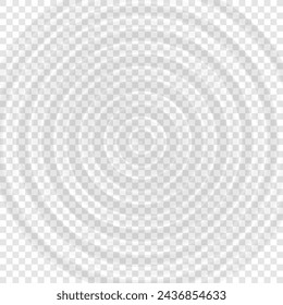 Ripple water top view. Splash water concentric rings with circle waves isolated on transparent background. Vector illustration