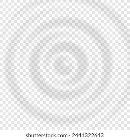 Ripple water top view. Splash water concentric rings with circle waves isolated on transparent background. Vector illustration