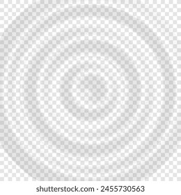 Ripple water top view. Splash water concentric rings with circle waves isolated on transparent background. Vector illustration