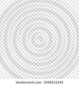 Ripple water top view. Splash water concentric rings with circle waves isolated on transparent background. Vector illustration